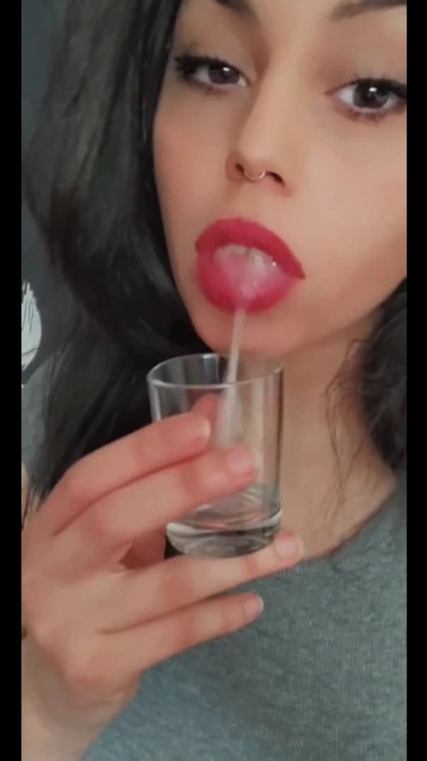 French girl spitting