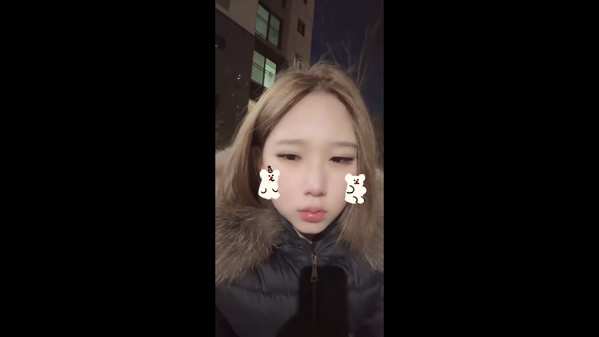 Korean girl smoking hocking & spitting