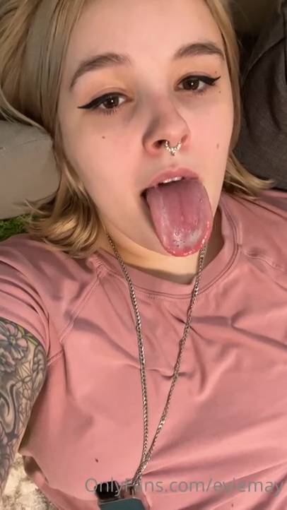 ⁣Evie May  - Thick white spit