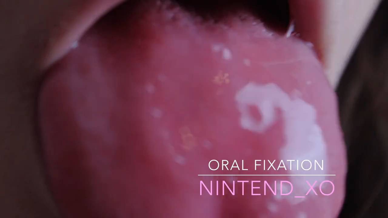 ⁣Licking lollipop mouth fetish oral fixation